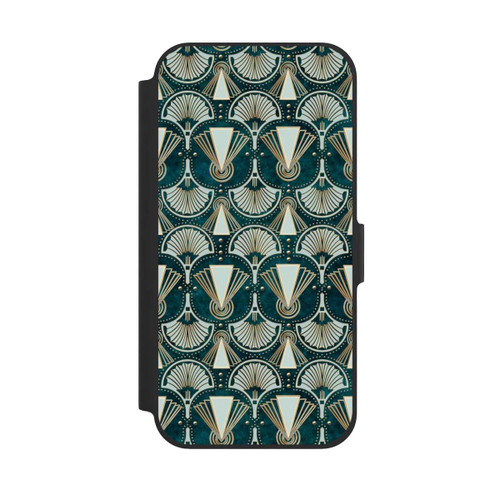 Apple iPhone 12 Pro NIVOflip Art Deco Green Pattern