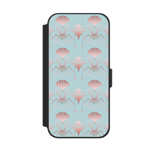 Apple iPhone 12 Pro NIVOflip Art Deco Rose Gold Elegance Blue
