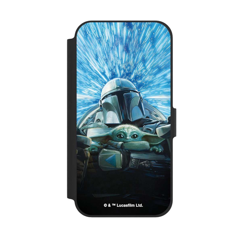 iPhone 12 Pro NIVOflip Grogu und Mando fliegen blau