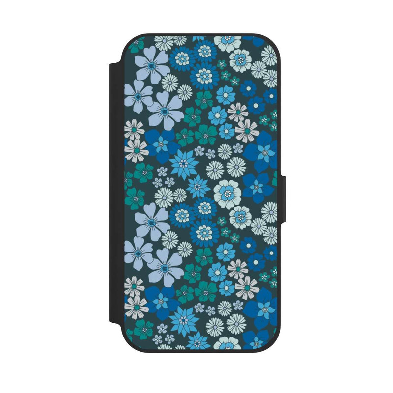 iPhone 12 Pro NIVOflip Blaue Blumen DeinDesign