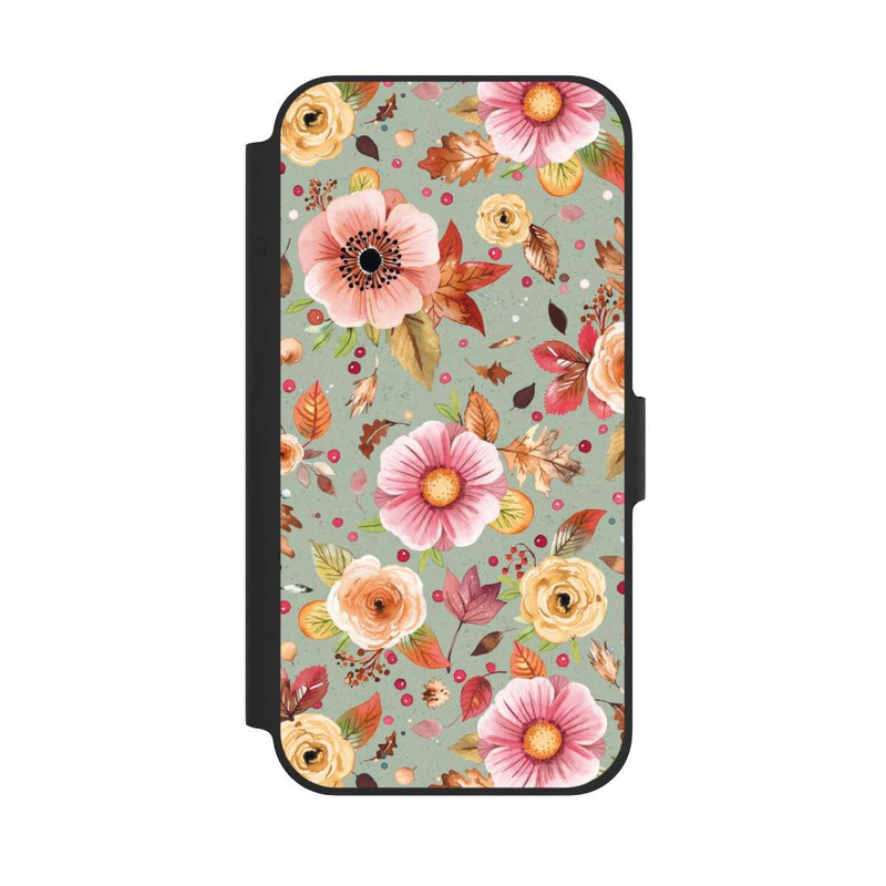 iPhone 12 Pro NIVOflip Autumn Flowers Soft Green