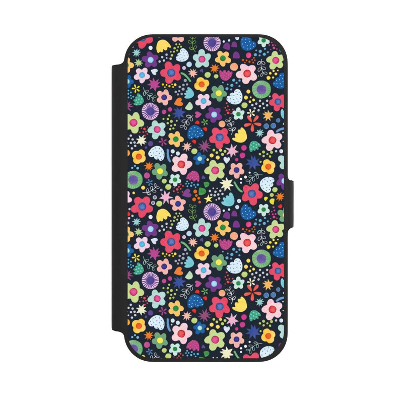 iPhone 12 Pro NIVOflip Psychedelic Flowers Multi Black