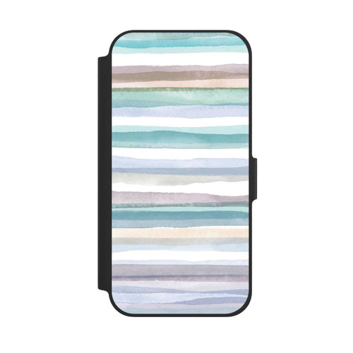 Apple iPhone 12 Pro NIVOflip Pastellfarbene Streifen Blau