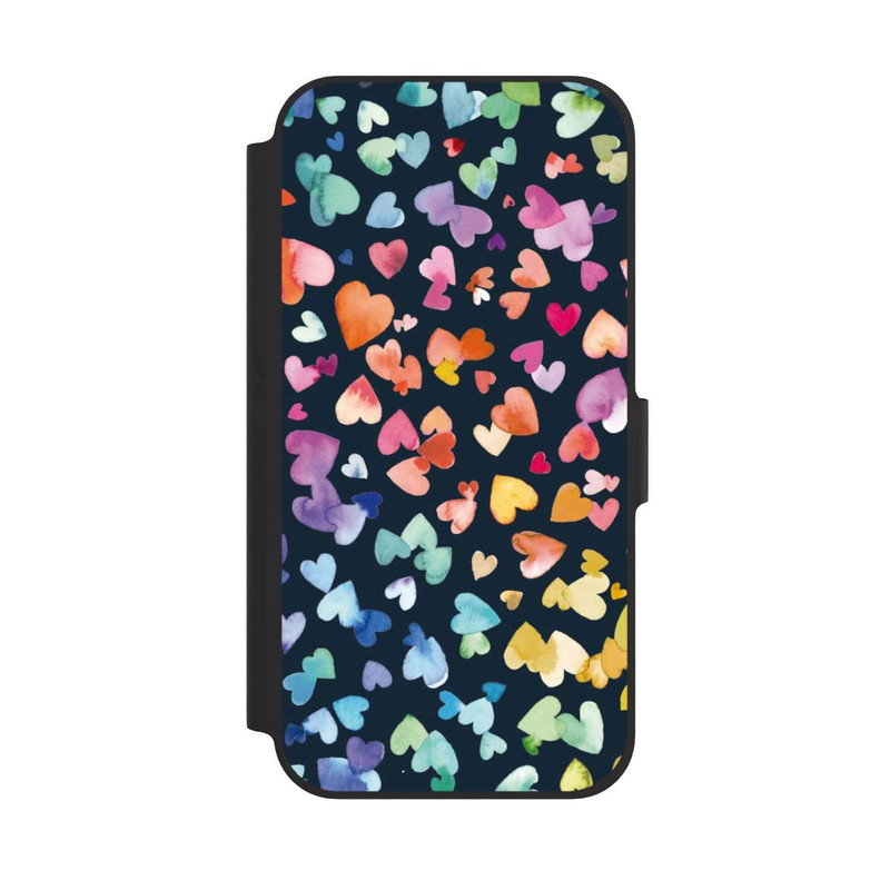 iPhone 12 Pro NIVOflip Valentinstag Herzen Schwarz