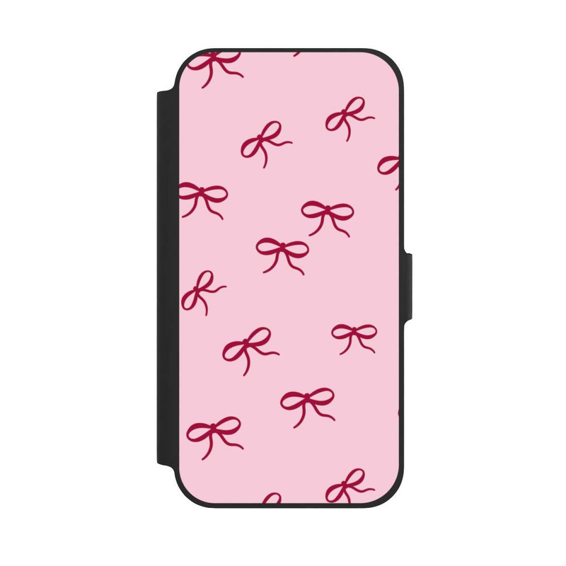 iPhone 12 Pro NIVOflip Bows Red Pink Pattern