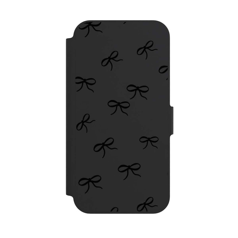 iPhone 12 Pro NIVOflip Schleifen Muster Schwarz Transparent