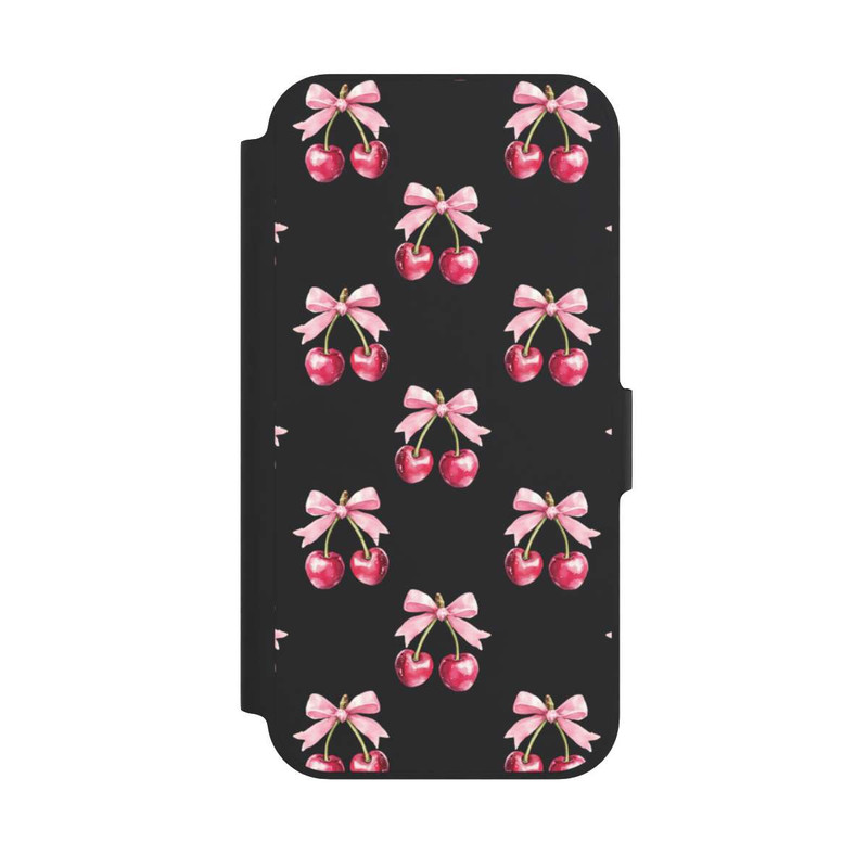 iPhone 12 Pro NIVOflip Cherry Bow Pattern Transparent with AI