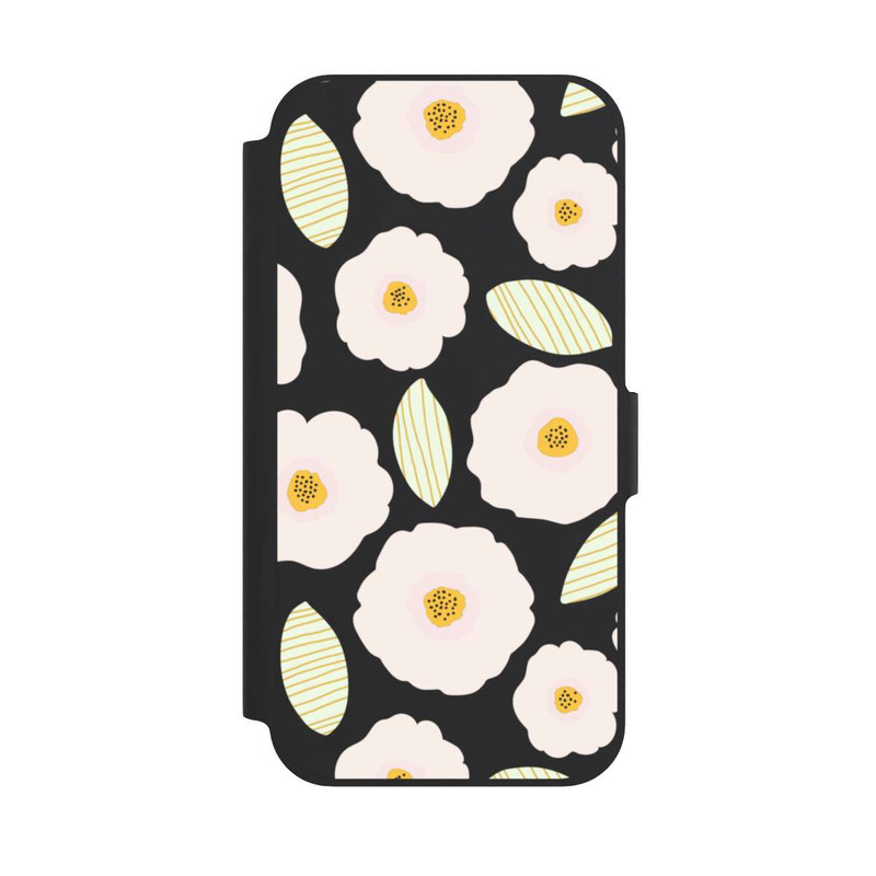 iPhone 12 Pro NIVOflip Simple Pastell Flowers Light Transparent