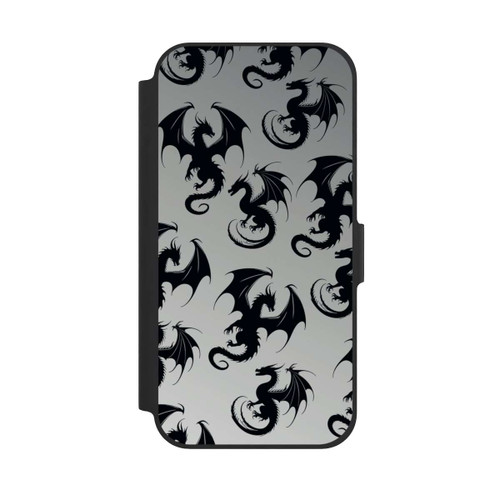 Apple iPhone 12 Pro NIVOflip Dragon Pattern Grey