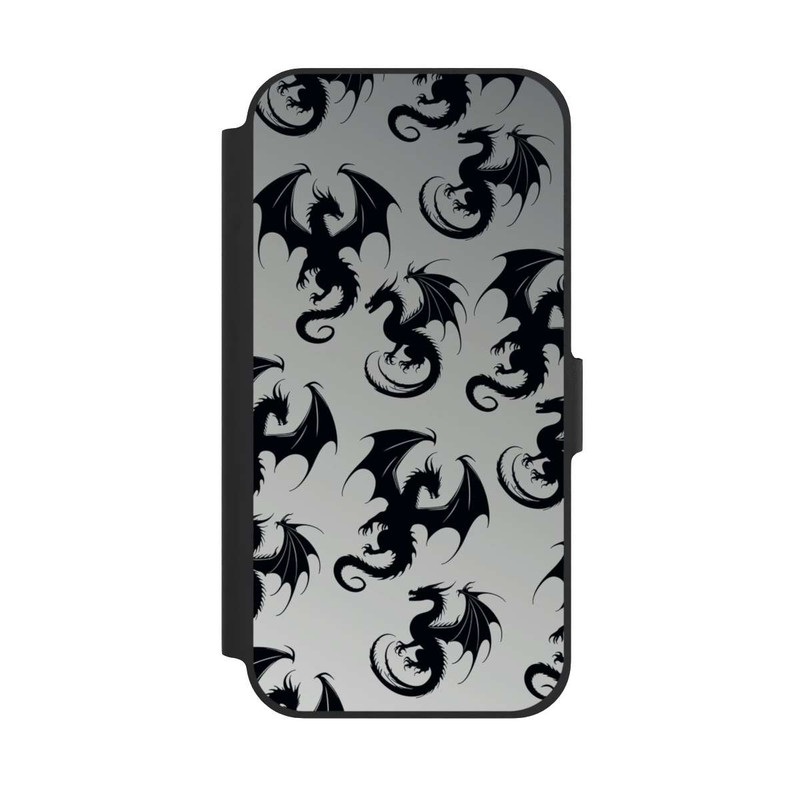 iPhone 12 Pro NIVOflip Dragon Pattern Grey