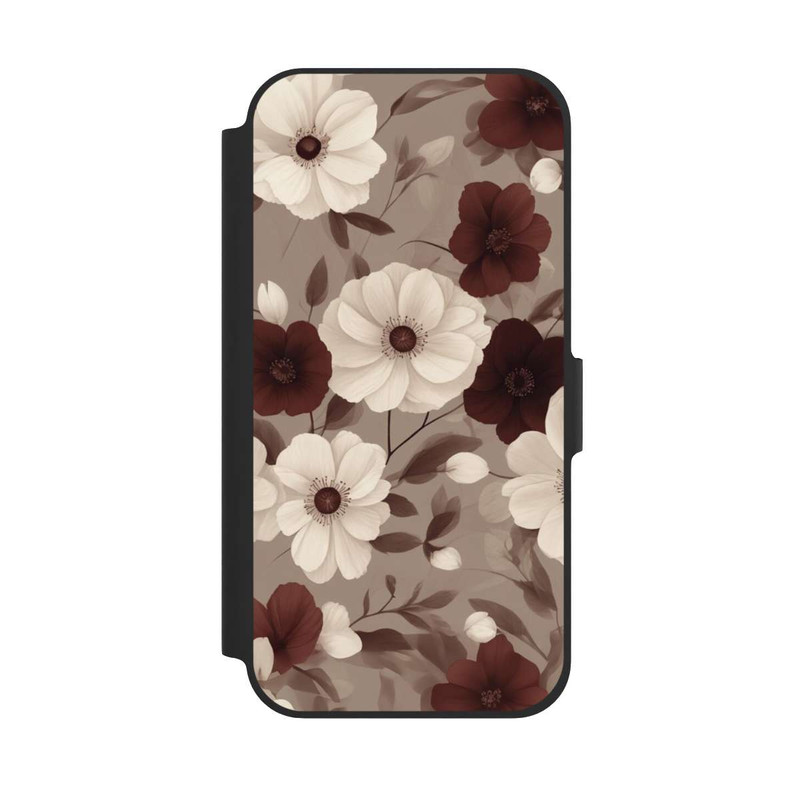 iPhone 12 Pro NIVOflip Negative Flower Bordeaux White with AI