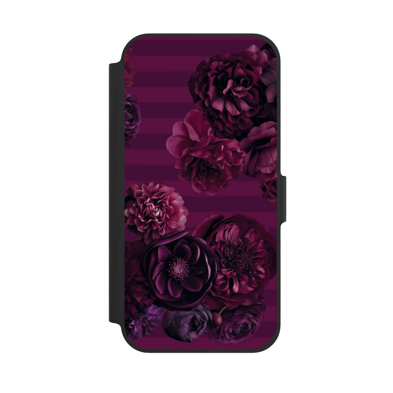 iPhone 12 Pro NIVOflip Majestic Baroque Blossom Dream Burgundy Pink mit KI