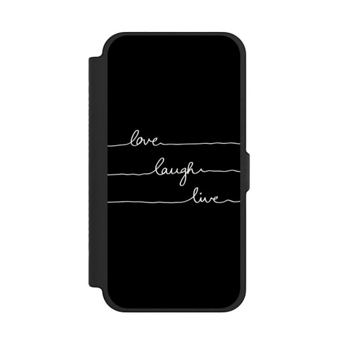 Apple iPhone 12 Pro Max NIVOflip Love Laugh Live weiß/schwarz