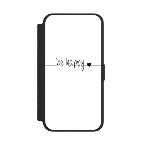 Apple iPhone 12 Pro Max NIVOflip Be Happy Weisser Hintergrund