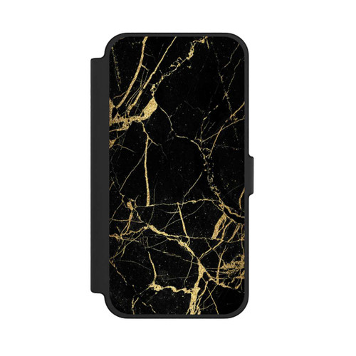 Apple iPhone 12 Pro Max NIVOflip Marbre Noir et Or