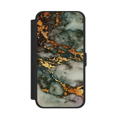 Apple iPhone 12 Pro Max NIVOflip Grauer und goldener Marmor Look