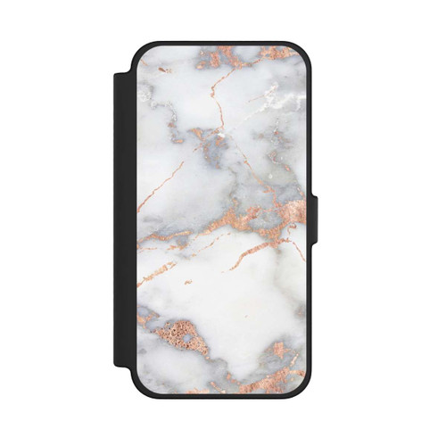 Apple iPhone 12 Pro Max NIVOflip Marbre Blanc et Doré