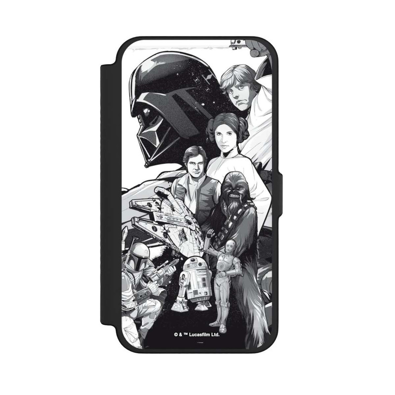 iPhone 12 Pro Max NIVOflip StarWars Charaktere - Schwarz-Weiß
