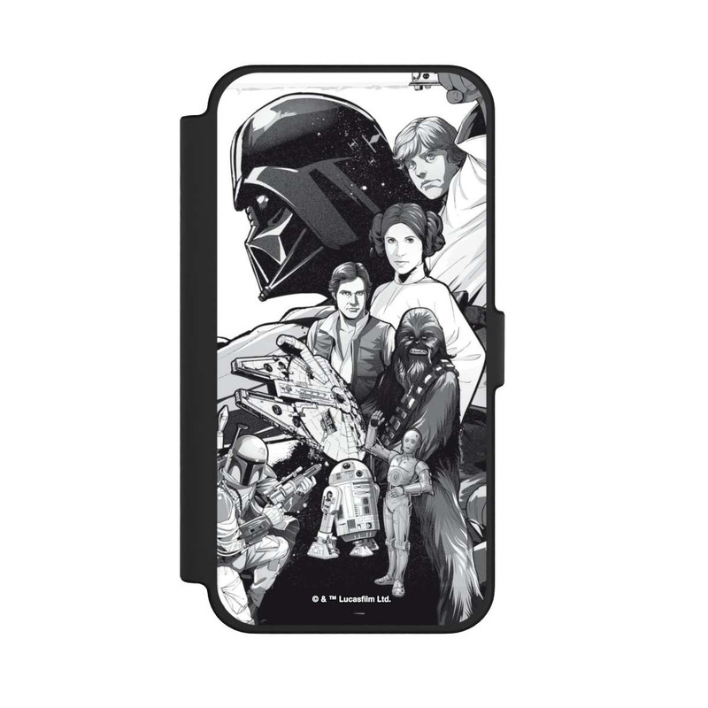 iPhone 12 Pro Max NIVOflip StarWars Charaktere - Schwarz-Weiß