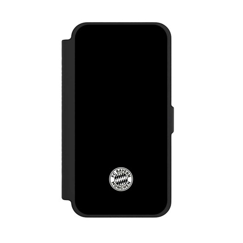 Apple iPhone 12 Pro Max NIVOflip Klassisches FCB Logo Klein - Weiß auf Schwarz
