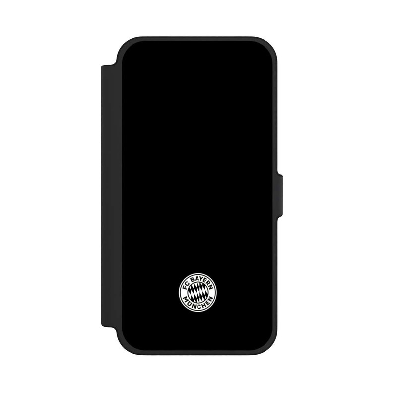 iPhone 12 Pro Max NIVOflip Klassisches FCB Logo Klein - Weiß auf Schwarz