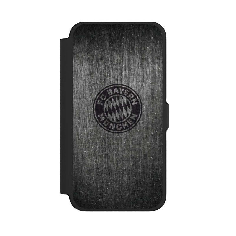 iPhone 12 Pro Max NIVOflip Metalllook FCB Logo einfarbig