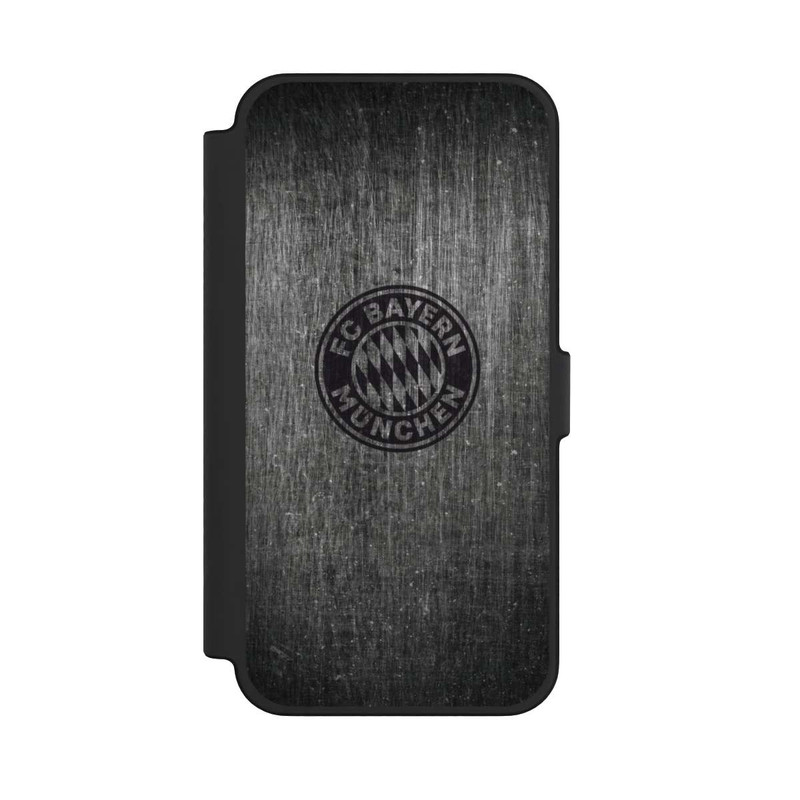 iPhone 12 Pro Max NIVOflip Metalllook FCB Logo einfarbig