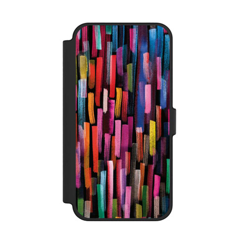 Apple iPhone 12 Pro Max NIVOflip Bunte Pinselstriche schwarz
