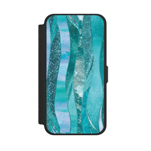 Apple iPhone 12 Pro Max NIVOflip Blue Glamour Glitter Look