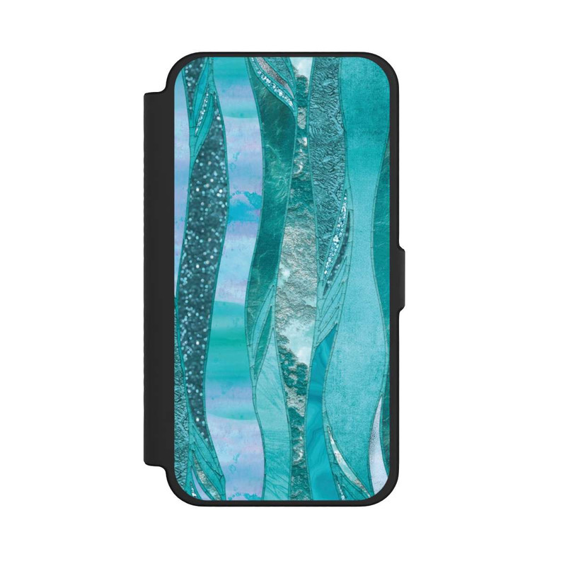 iPhone 12 Pro Max NIVOflip Blue Glamour Glitter Look