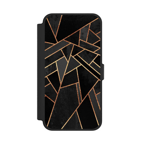 Apple iPhone 12 Pro Max NIVOflip Schwarze Nacht Gold Druck