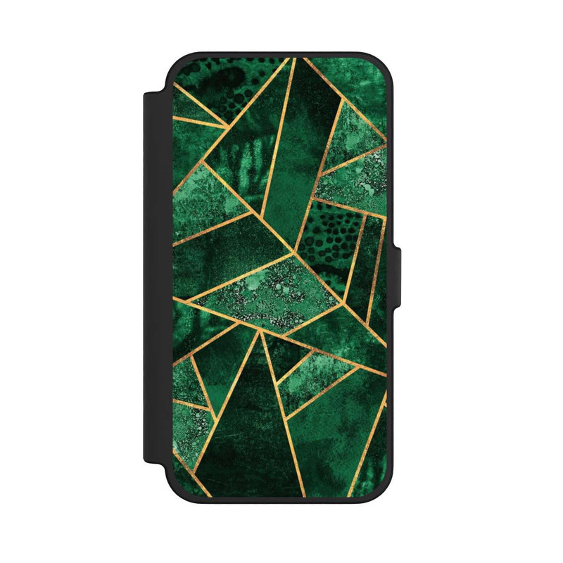 iPhone 12 Pro Max NIVOflip Tief Smaragdgrün Golddruck