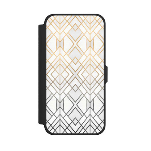 Apple iPhone 12 Pro Max NIVOflip Imprimé Geo Gold doré et gris