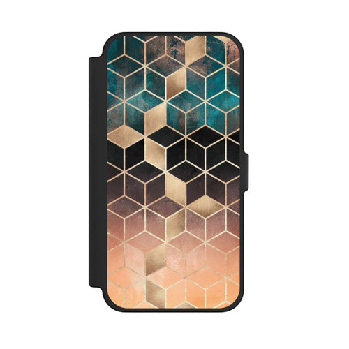 Apple iPhone 12 Pro Max NIVOflip Ombre Traum Würfel Gold Druck