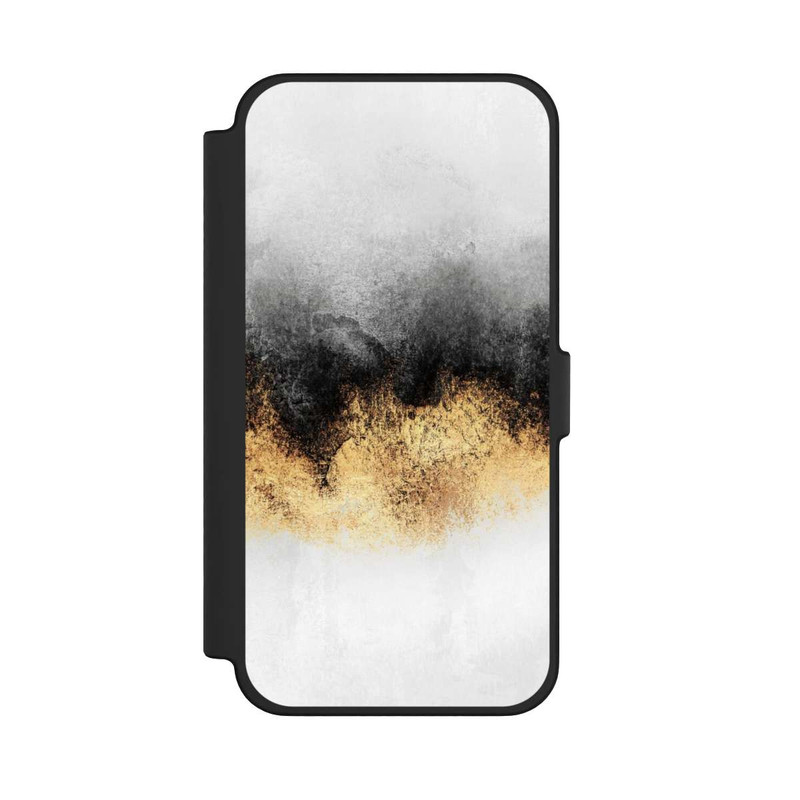 iPhone 12 Pro Max NIVOflip Grauer Himmelstaub Golddruck