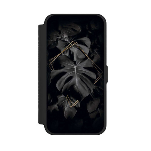 Apple iPhone 12 Pro Max NIVOflip Schwarze Blätter