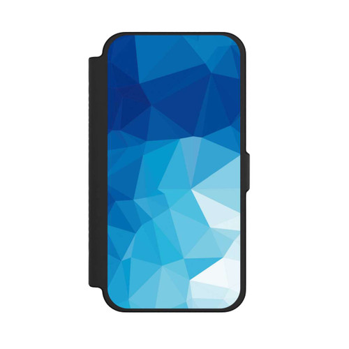 Apple iPhone 12 Pro Max NIVOflip Polygonales blaues Mosaik