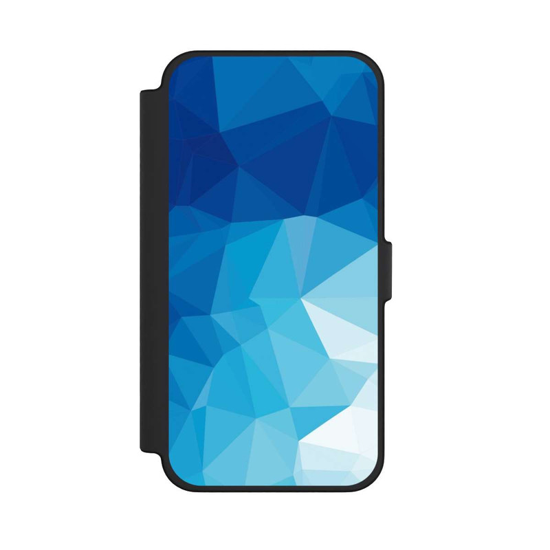 iPhone 12 Pro Max NIVOflip Mosaïque Polygonale Bleue