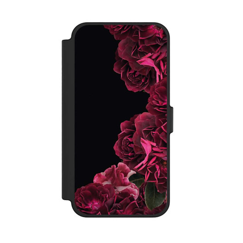 Apple iPhone 12 Pro Max NIVOflip Vintage Rosen auf Schwarz