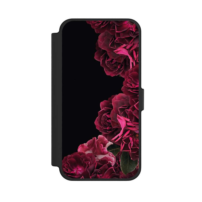 iPhone 12 Pro Max NIVOflip Vintage Rosen auf Schwarz