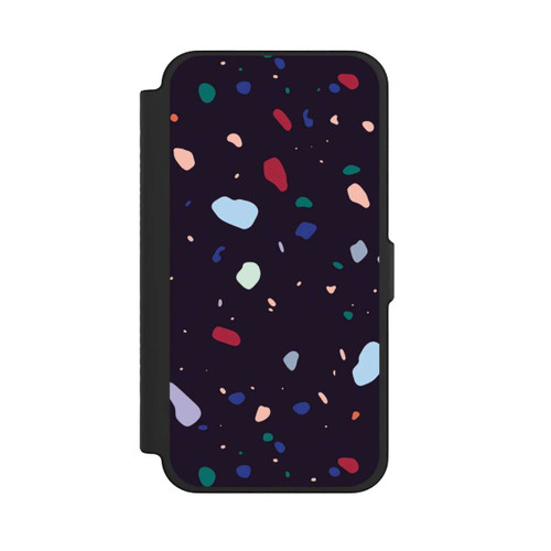 Apple iPhone 12 Pro Max NIVOflip Moderner dunkel abgerundeter Terrazzo