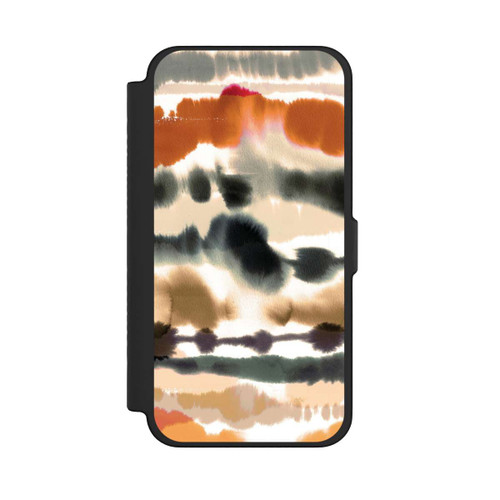 Apple iPhone 12 Pro Max NIVOflip Weiche nautische Aquarelllinien Orange