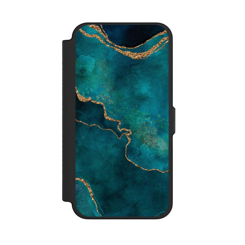 iPhone 12 Pro Max NIVOflip Edelstein glänzend aquamarin