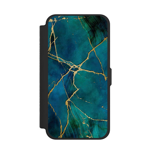 Apple iPhone 12 Pro Max NIVOflip Mineralischer Glamourlook Blaugold