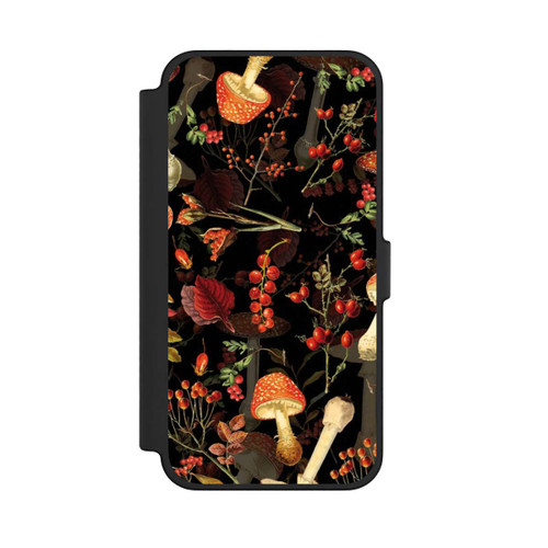 Apple iPhone 12 Pro Max NIVOflip Pilzmuster Schwarz