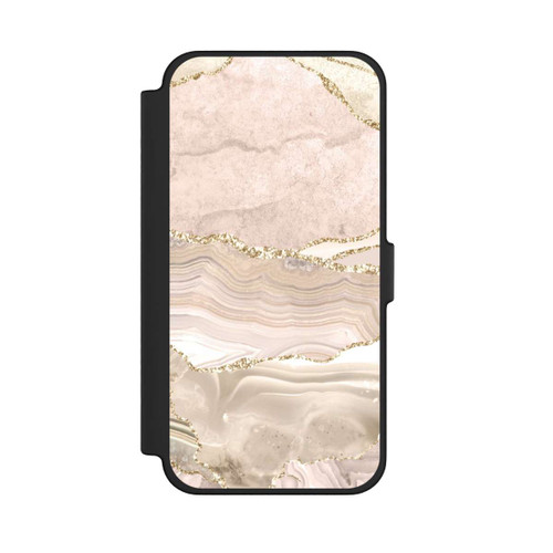 Apple iPhone 12 Pro Max NIVOflip Marmor rosa-goldene Streifen