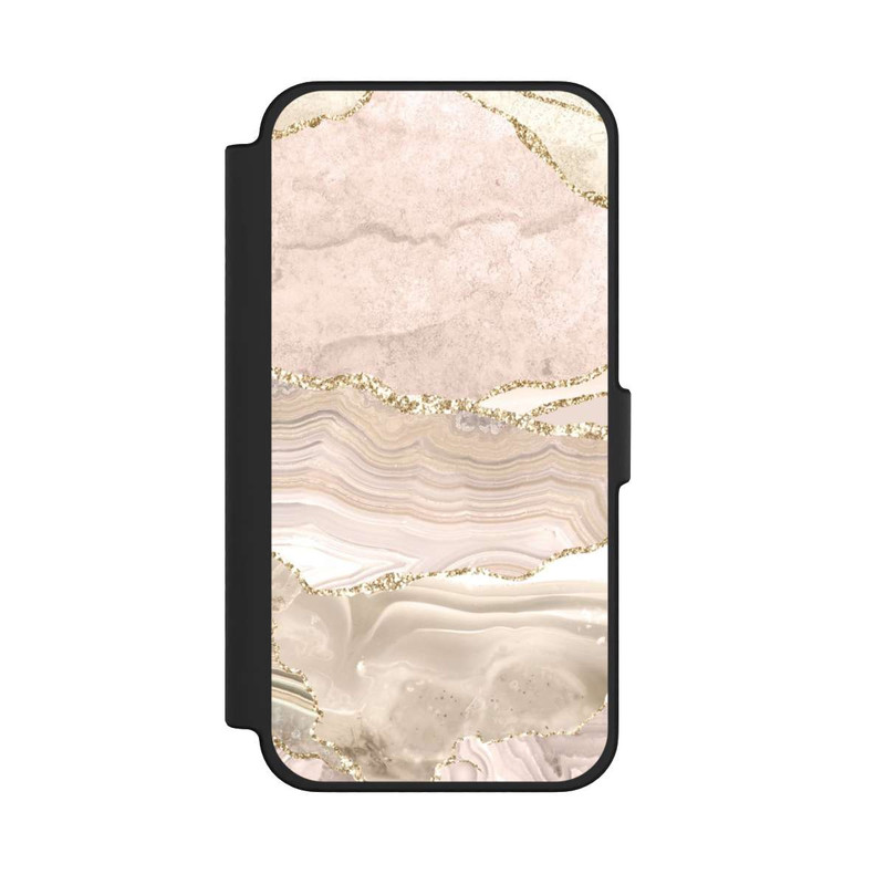iPhone 12 Pro Max NIVOflip Rayures marbrées or rose