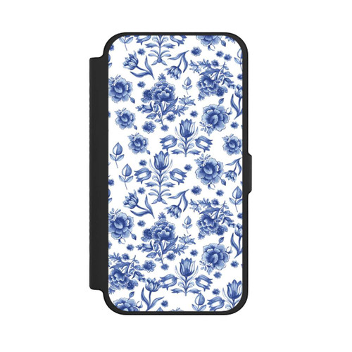 Apple iPhone 12 Pro Max NIVOflip Blue Flower Pattern - Delft (NL)