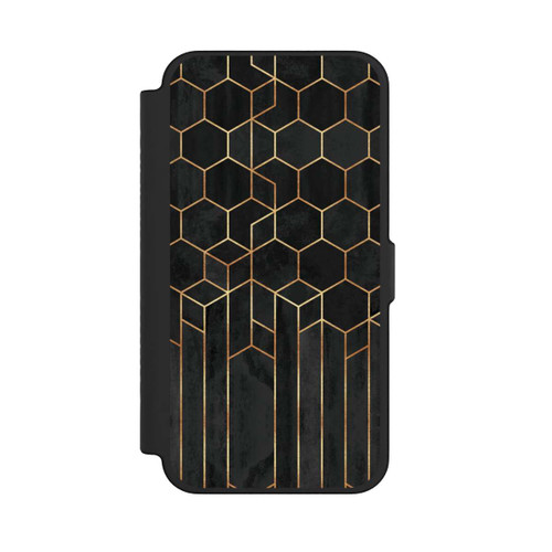 Apple iPhone 12 Pro Max NIVOflip Schwarze Sechsecke