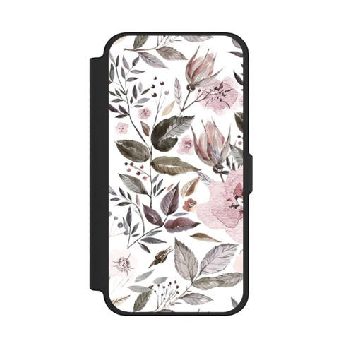 Apple iPhone 12 Pro Max NIVOflip Aquarell braune Rosenblüten